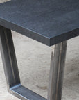 Modern Black Quartersawn White Oak and Steel Coffee Table