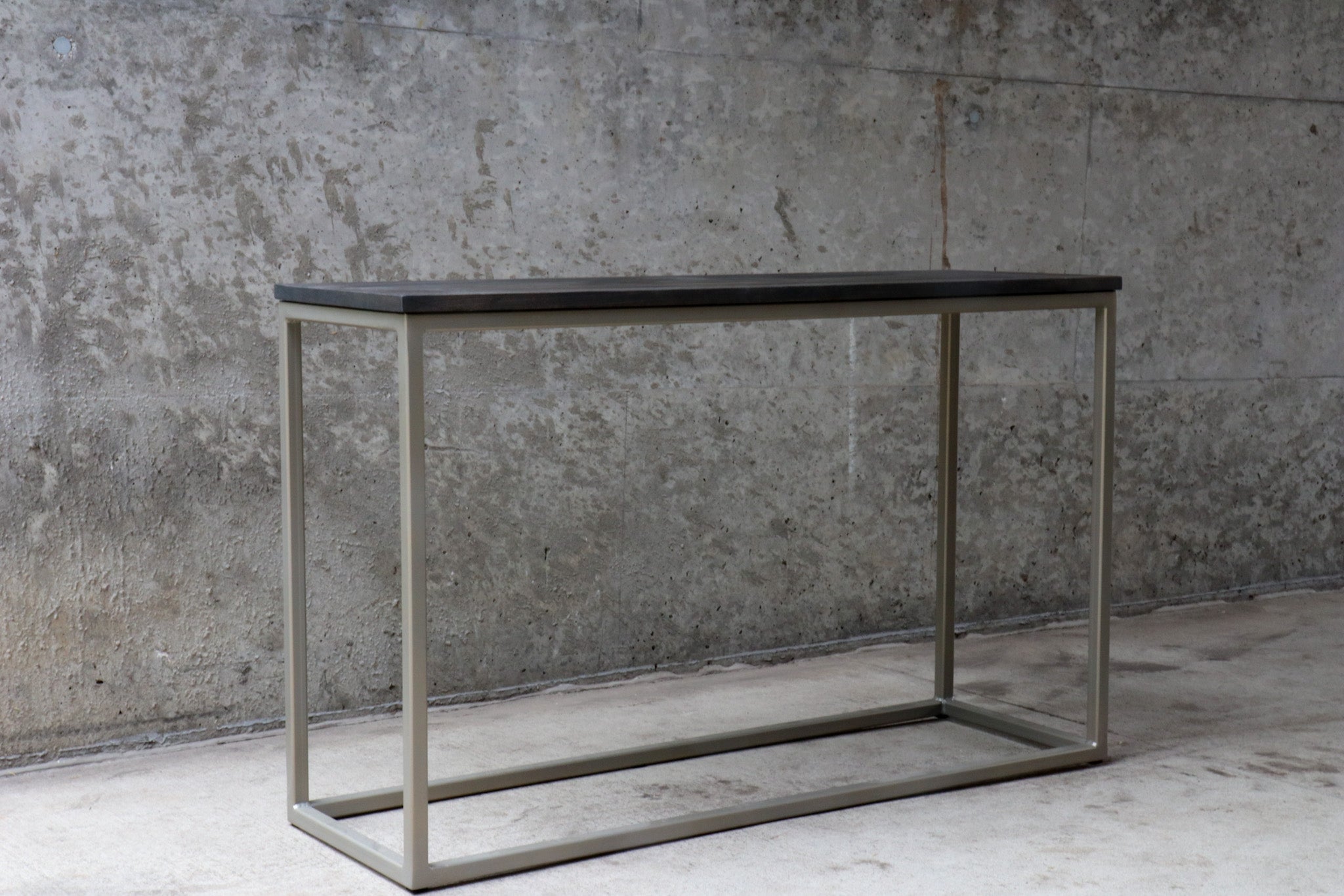 Modern Metal & Wood Console Entryway Table