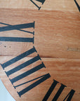 Simple Large Quartersawn Red Oak Wall Clock with and Roman Numerals