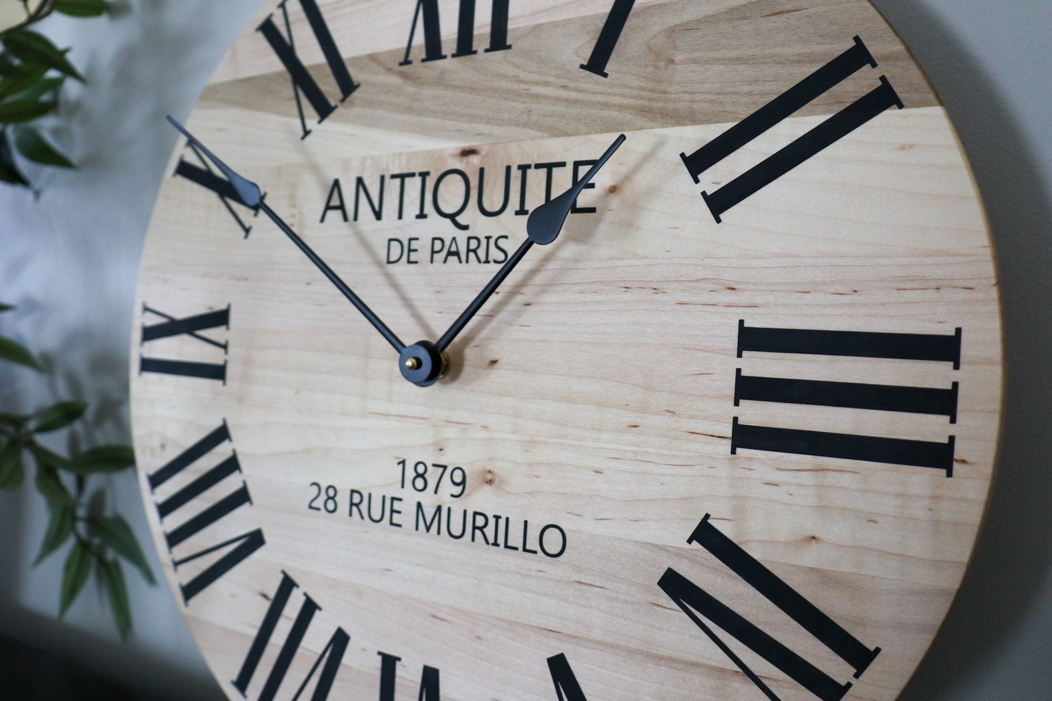 Large 18" French Style Maple Wall Clock (in stock)