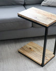 Floor Shelf Spalted Maple Modern C Side Table - Hazel Oak Farms