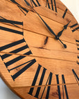 Large Alder Wall Clock Handmade Furniture in Iowa, USA