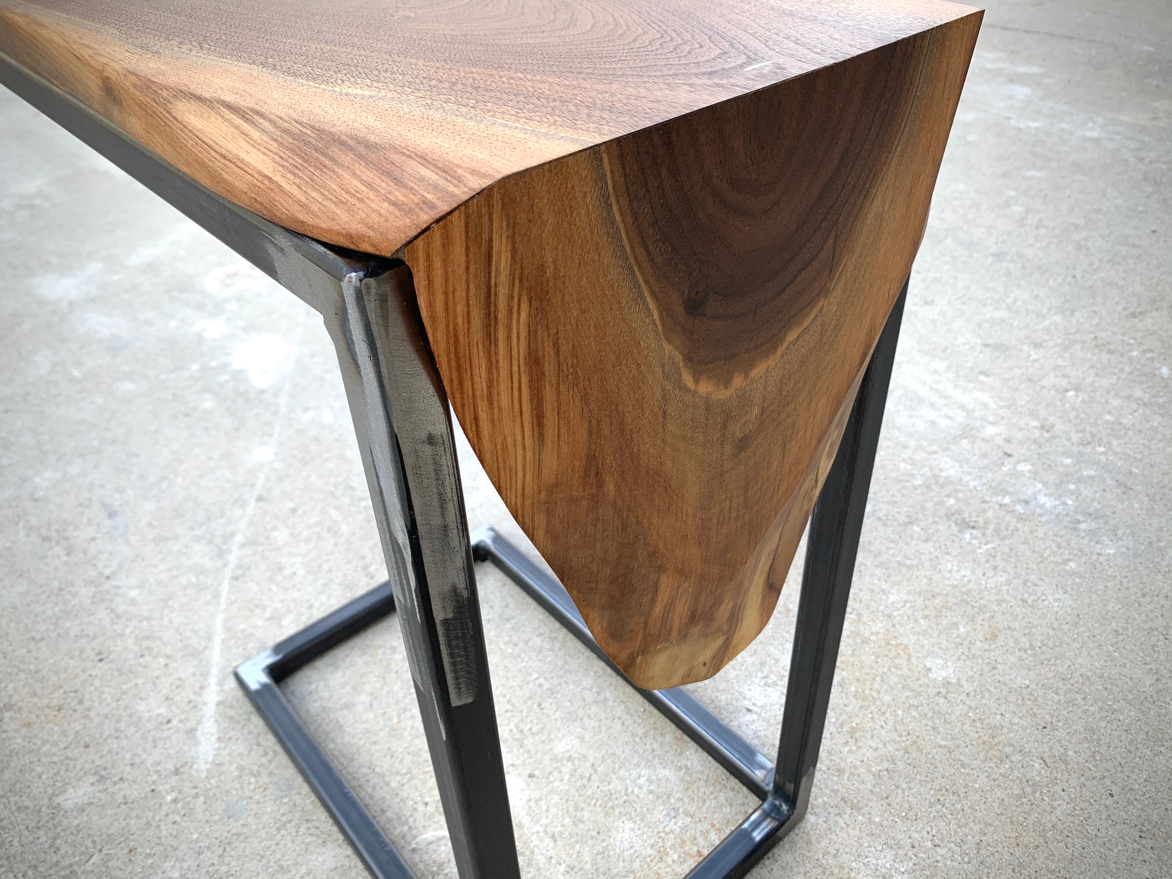 Waterfall Walnut Wood Laptop C Table