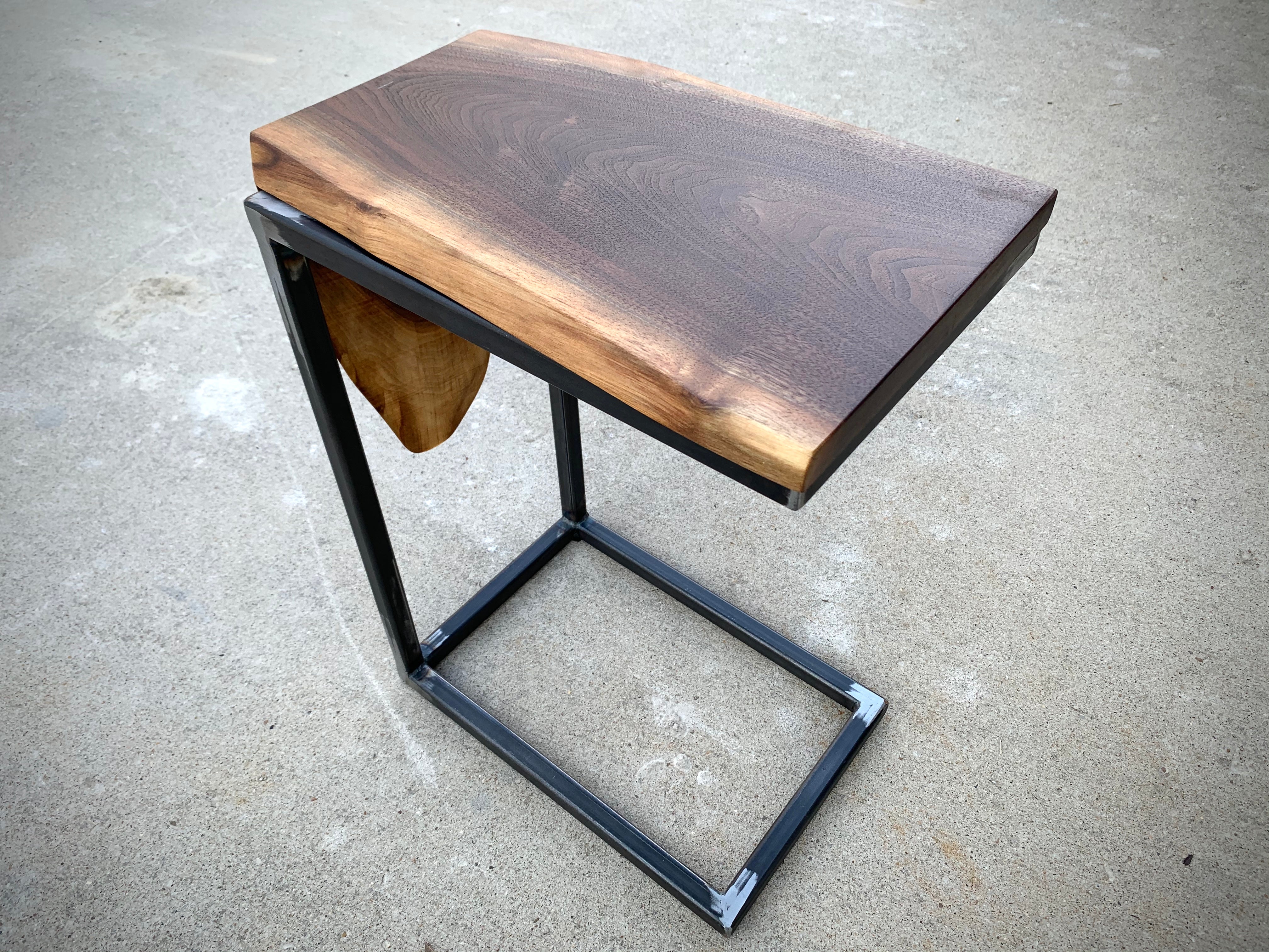 Waterfall Walnut Wood Laptop C Table