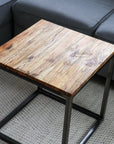 Spalted Maple Cube 18" Coffee Table, Side Table, Solid Wood Table - Hazel Oak Farms