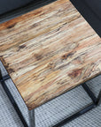 Spalted Maple Cube 18" Coffee Table, Side Table, Solid Wood Table - Hazel Oak Farms