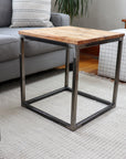 Spalted Maple Cube 18" Coffee Table, Side Table, Solid Wood Table - Hazel Oak Farms