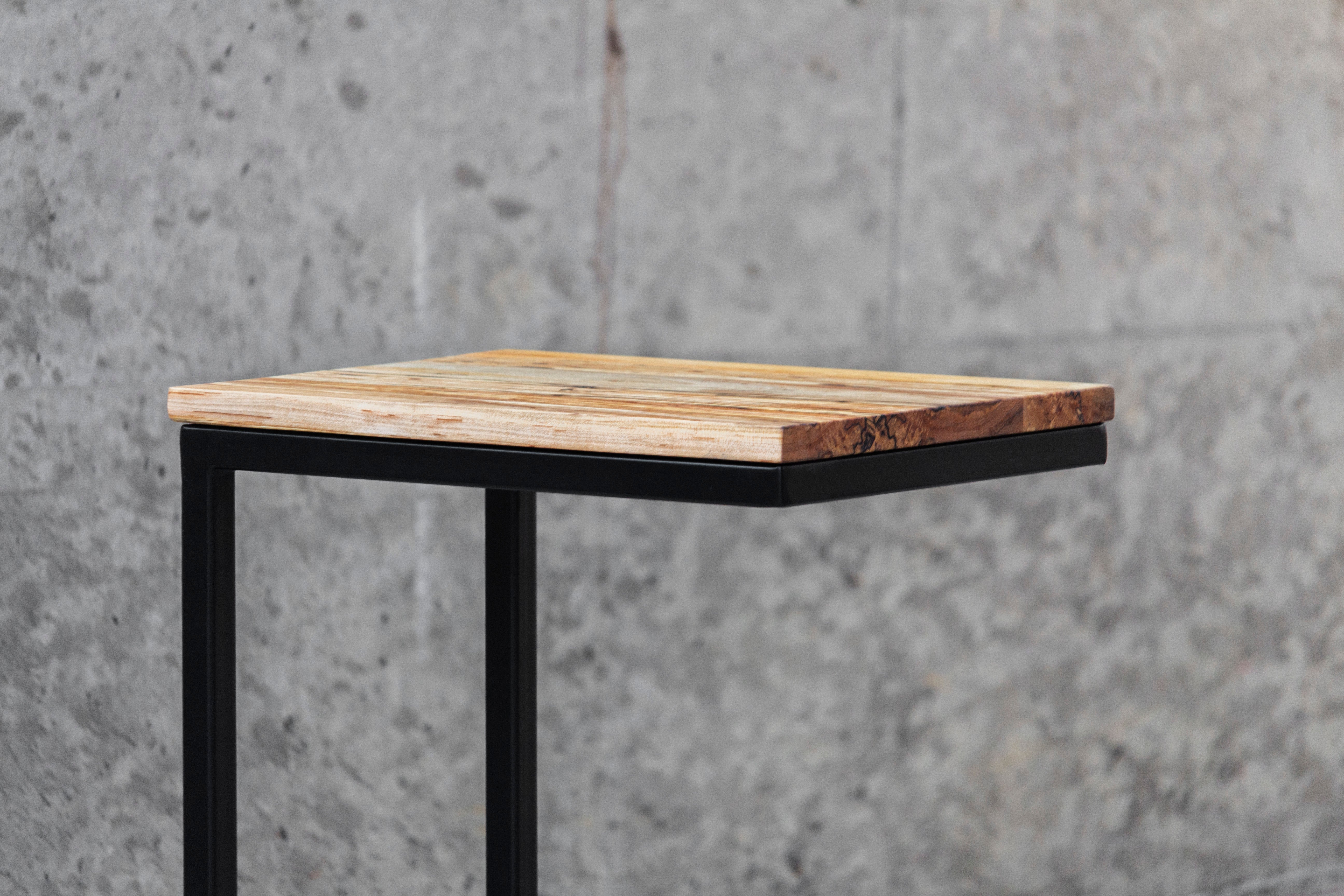 Solid Spalted Maple Wood Laptop C Table