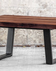 Modern Walnut and Steel Coffee Table