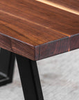 Modern Walnut and Steel Coffee Table