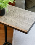 Solid Black Hackberry Wood C-Table