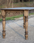 Classic Hackberry Hardwood Farmhouse Dining Table (in stock) Handmade Furniture in Iowa, USA