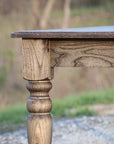 Classic Hackberry Hardwood Farmhouse Dining Table (in stock)