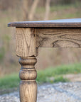 Classic Hackberry Hardwood Farmhouse Dining Table (in stock) Handmade Furniture in Iowa, USA