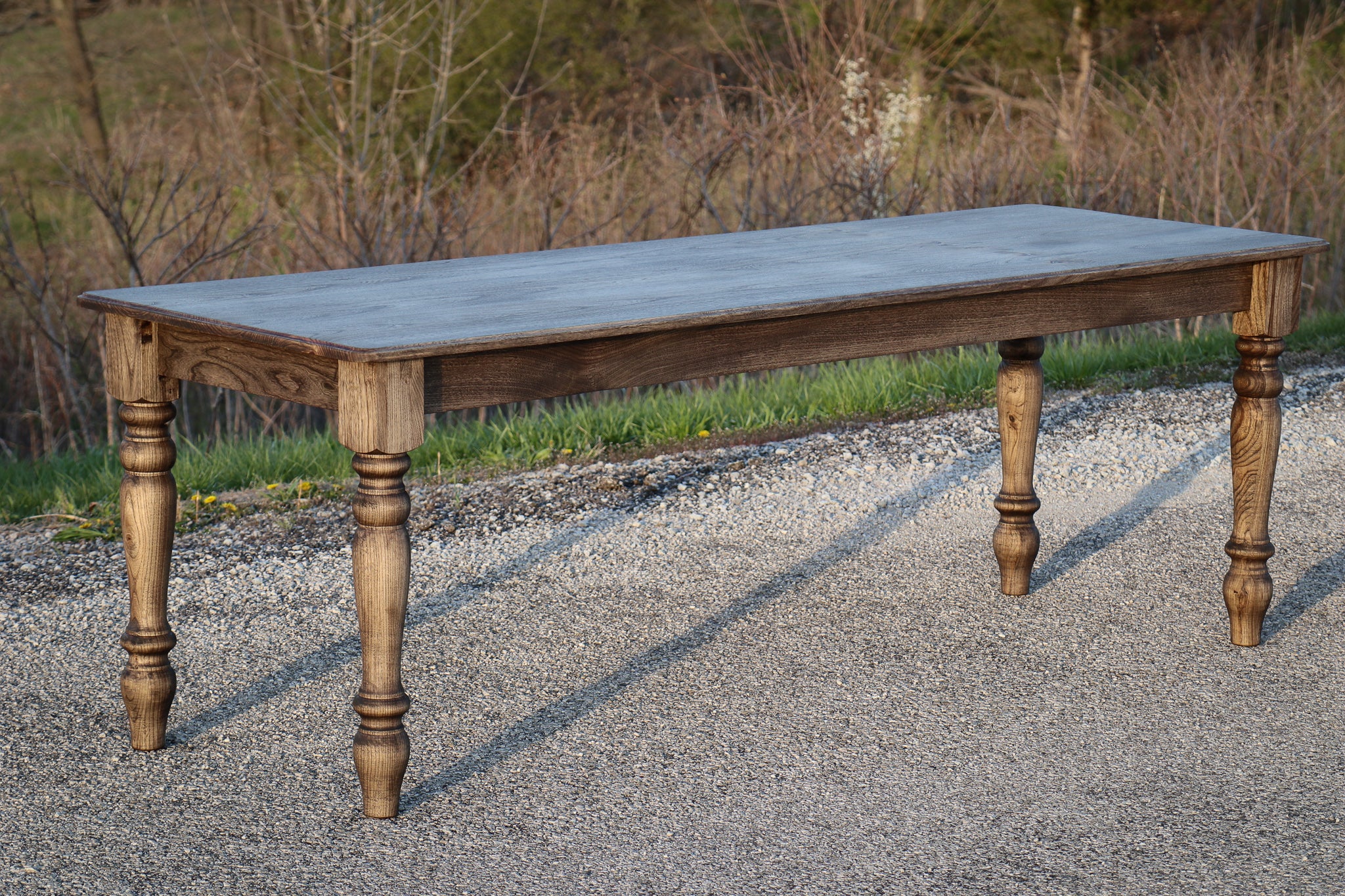 Classic Hackberry Hardwood Farmhouse Dining Table (in stock)