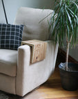 Solid 5" Ash Hardwood Armrest Table (in stock)