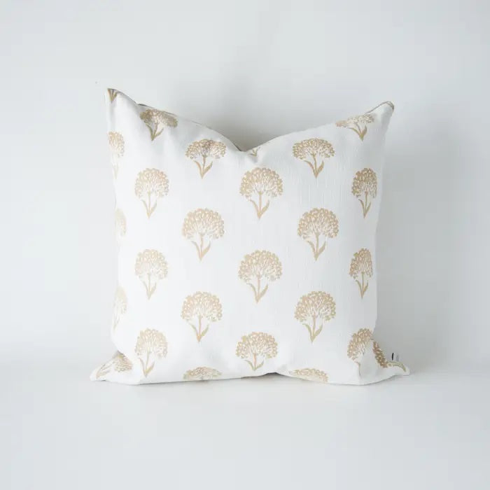 Willa Mustard Print Pillow Cover 18&quot; - Hazel Oak Farms