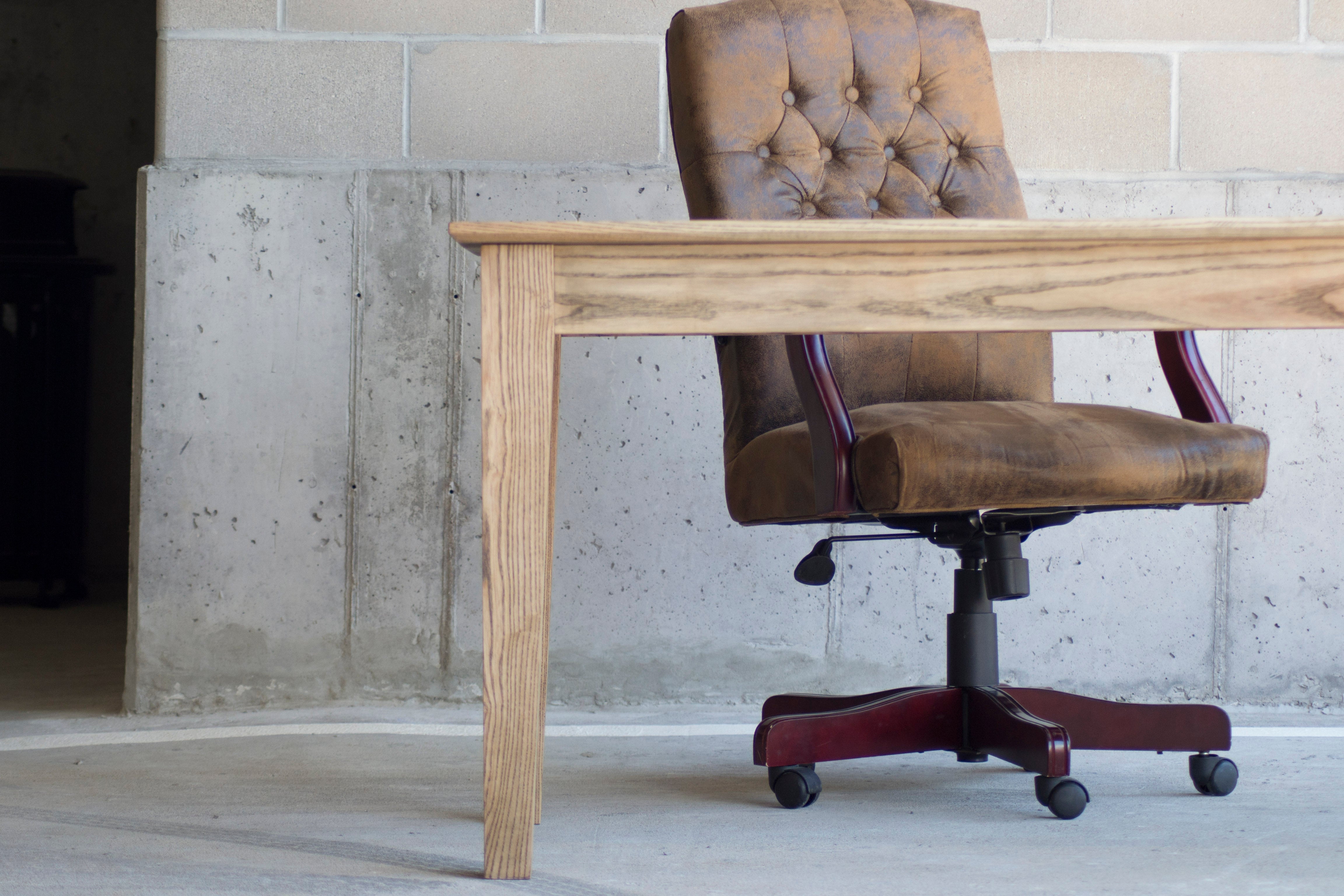 Modern Ash Wood Shaker Desk