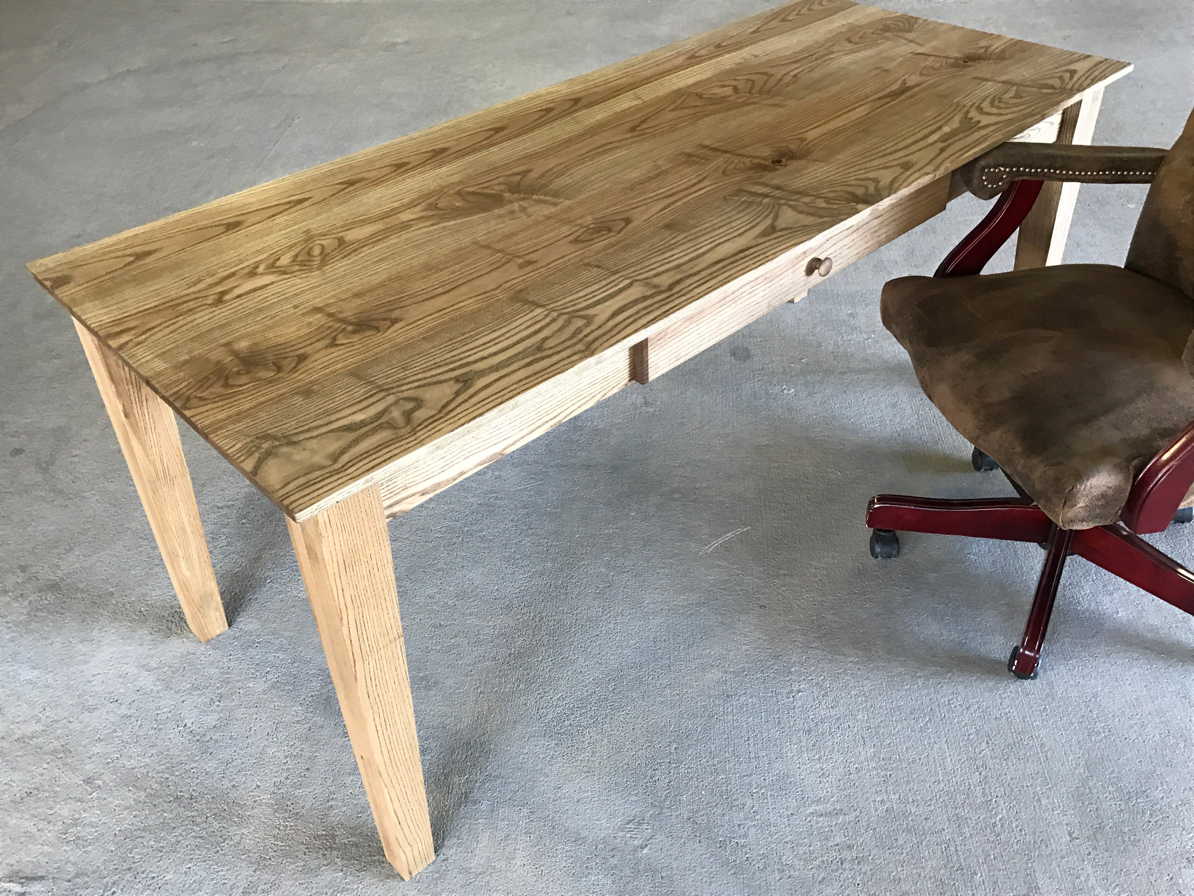 Modern Ash Wood Shaker Desk