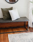 Modern Metal & Wood Bench