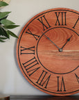 Locust Hardwood Large Wall Clock