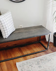 Modern Metal & Wood Bench