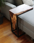 Live Edge Walnut Waterfall C Table - Hazel Oak Farms