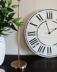 White Lightly Distressed Wooden Farmhouse Wall Clock - Hazel Oak Farms