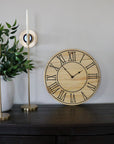 Soft Maple 18" Wood Clock with Black Roman Numerals (in stock) - Hazel Oak Farms