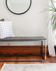 Modern Metal & Wood Bench