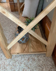 Farmhouse Modern Style Maple Console Entry Table Handmade Furniture in Iowa, USA